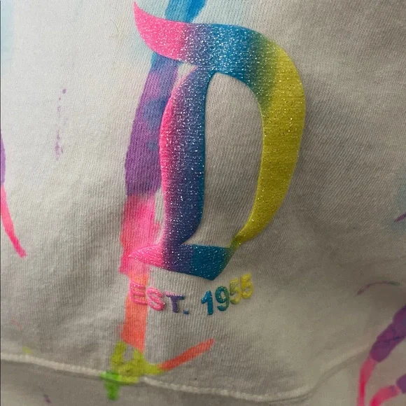 Disney White Long Sleeve with Neon Accents - Picture 2 of 6